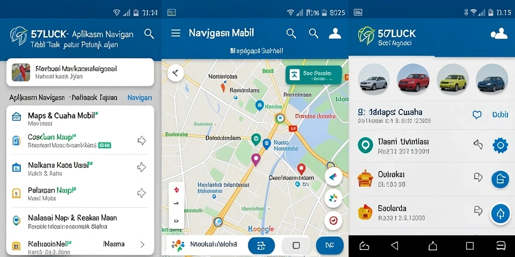 Antarmuka pengguna 567LUCK dengan tampilan rute yang jelas.