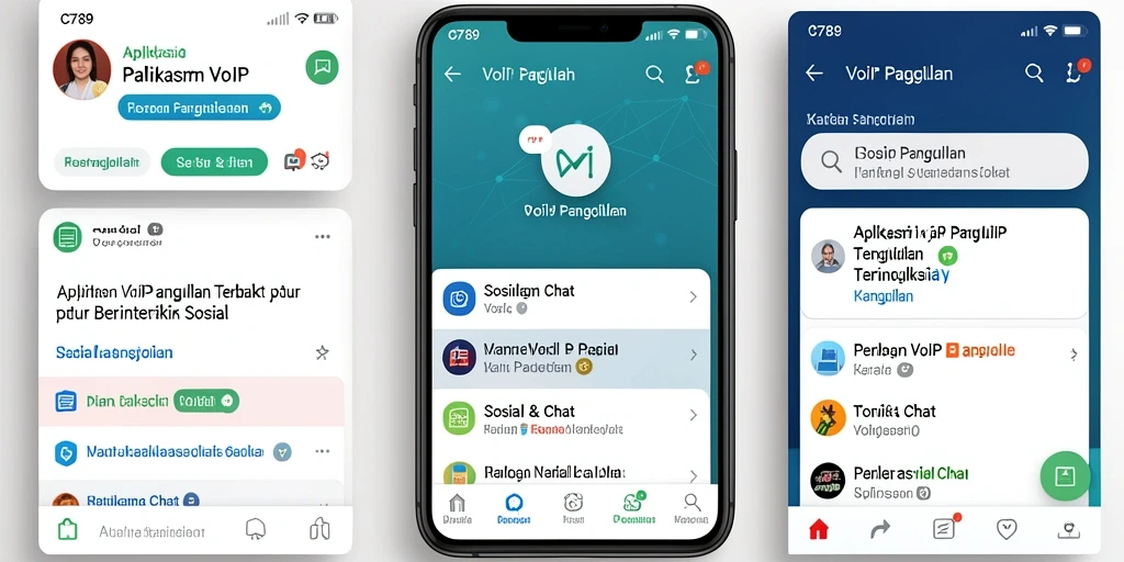 Antarmuka aplikasi C789 untuk VoIP Panggilan yang modern dan user-friendly.