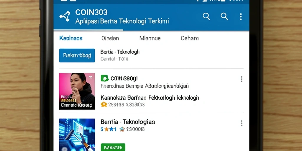 Antarmuka COIN303 dengan berita teknologi terkini.