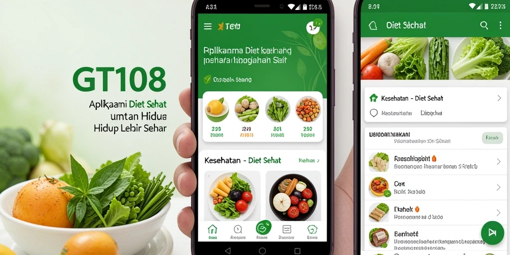 Antarmuka GT108 yang sederhana dan user-friendly untuk Diet Sehat.