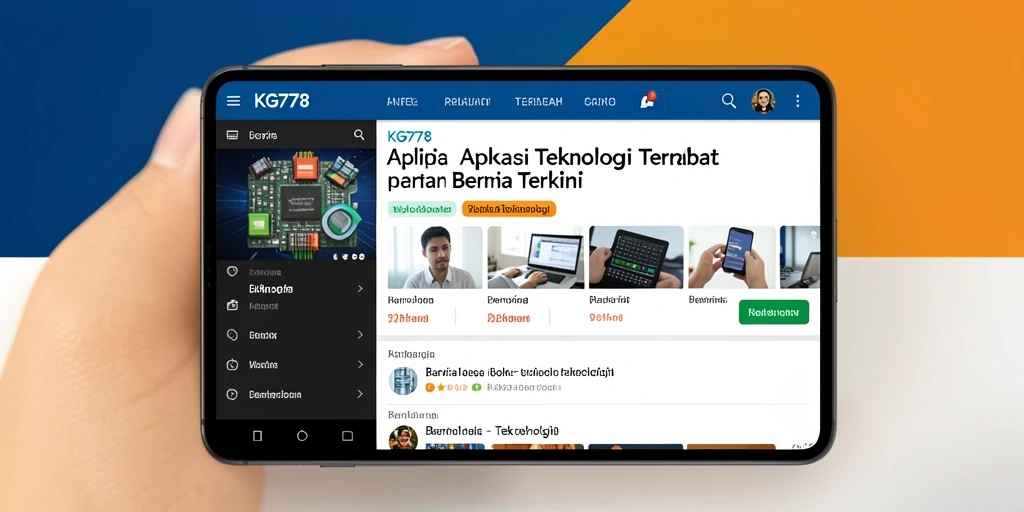 Antarmuka modern dan fungsional dari aplikasi KG778.