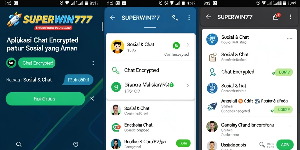 Tampilan antarmuka aplikasi SUPERWIN777 saat berkomunikasi secara aman.